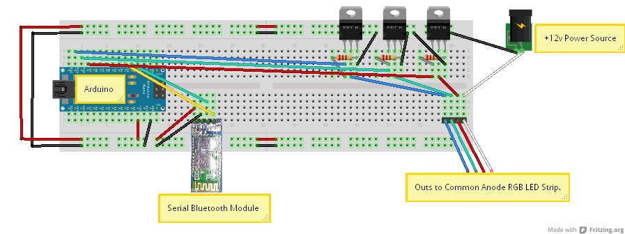 Breadboard wiring diagram